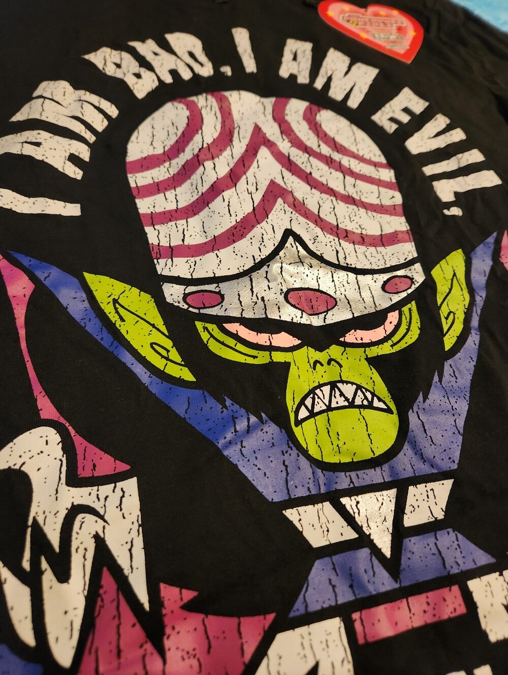 Sm Killstar PPG Powerpuff Girls Mojo JoJo T-shirt "Curses" NWT - Picture 3 of 5